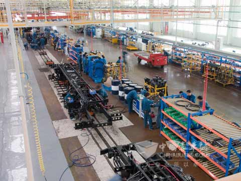 宇通客车新底盘自动化生产线