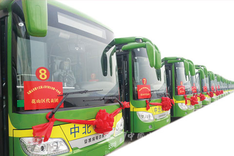 安凯30台纯电动公交开进马鞍山